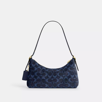 C-O-A-C-H SHOULDER BAG CFN74 NAVY MONOGRAM FOR WOMEN