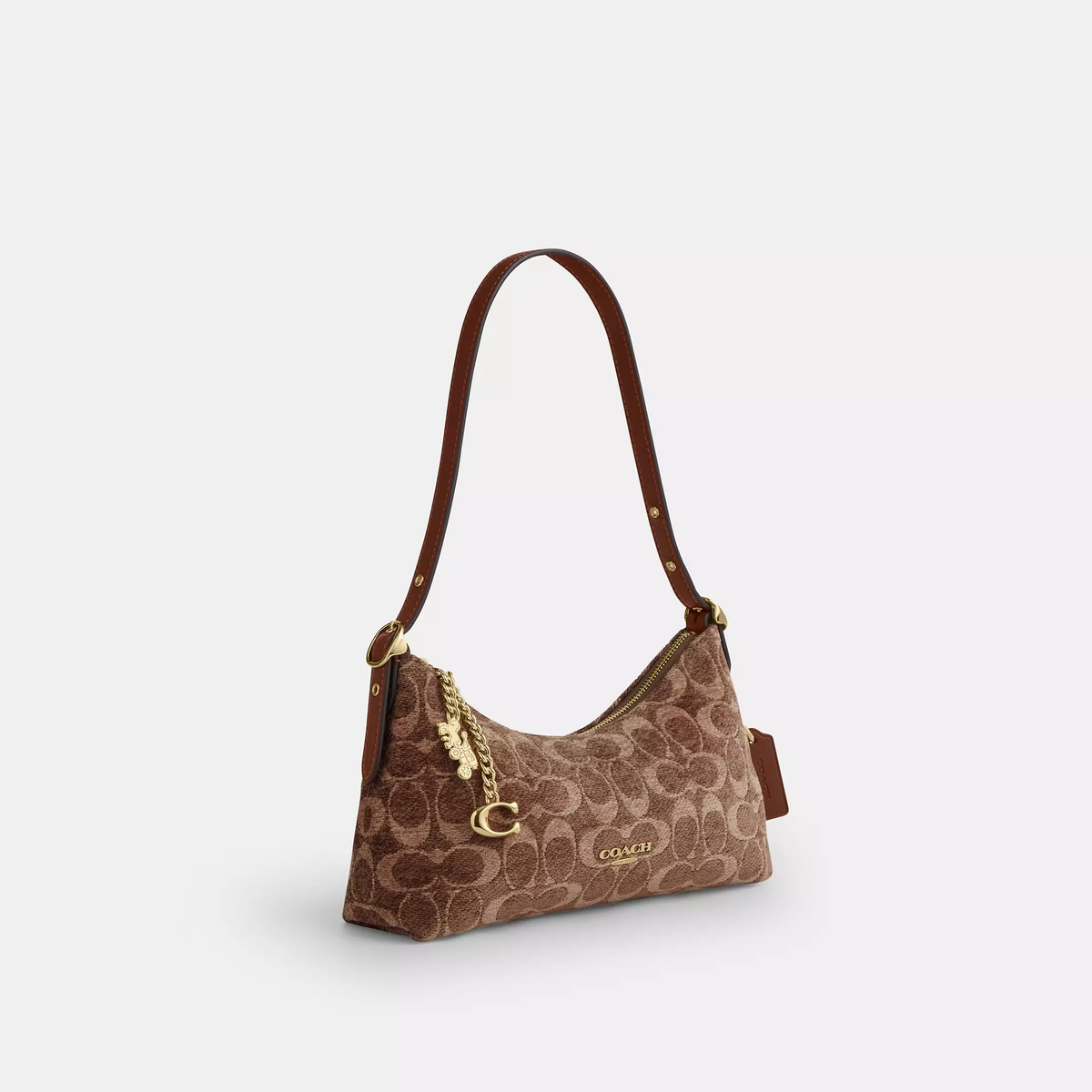 C-O-A-C-H SHOULDER BAG CFN74 BROWN MONOGRAM FOR WOMEN