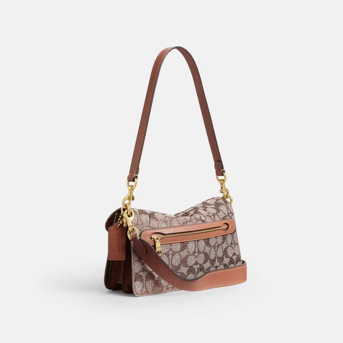 C-O-A-C-H CROSSBODY BAG CDZ34 BROWN MONOGRAM(Mushroom) FOR WOMEN