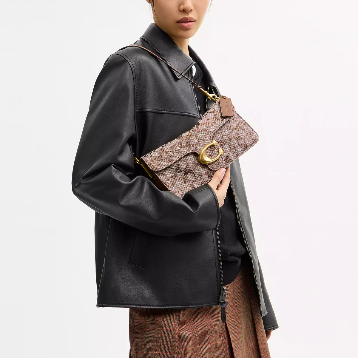 C-O-A-C-H CROSSBODY BAG CDZ34 BROWN MONOGRAM(Mushroom) FOR WOMEN