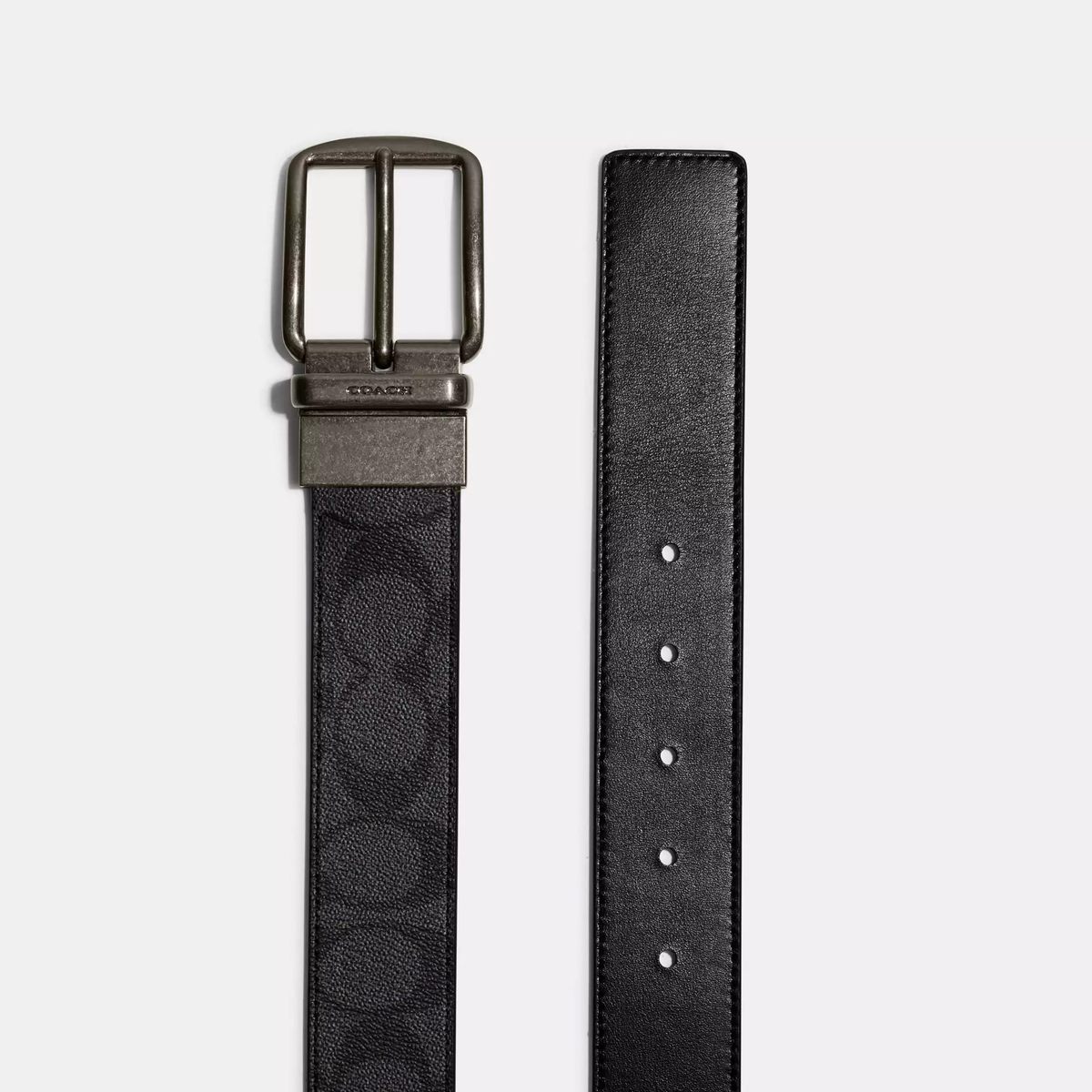 C-O-A-C-H BELT F64839 REVERSIBLE BLACK & BLACK MONOGRAM