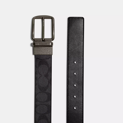 C-O-A-C-H BELT F64839 REVERSIBLE BLACK & BLACK MONOGRAM