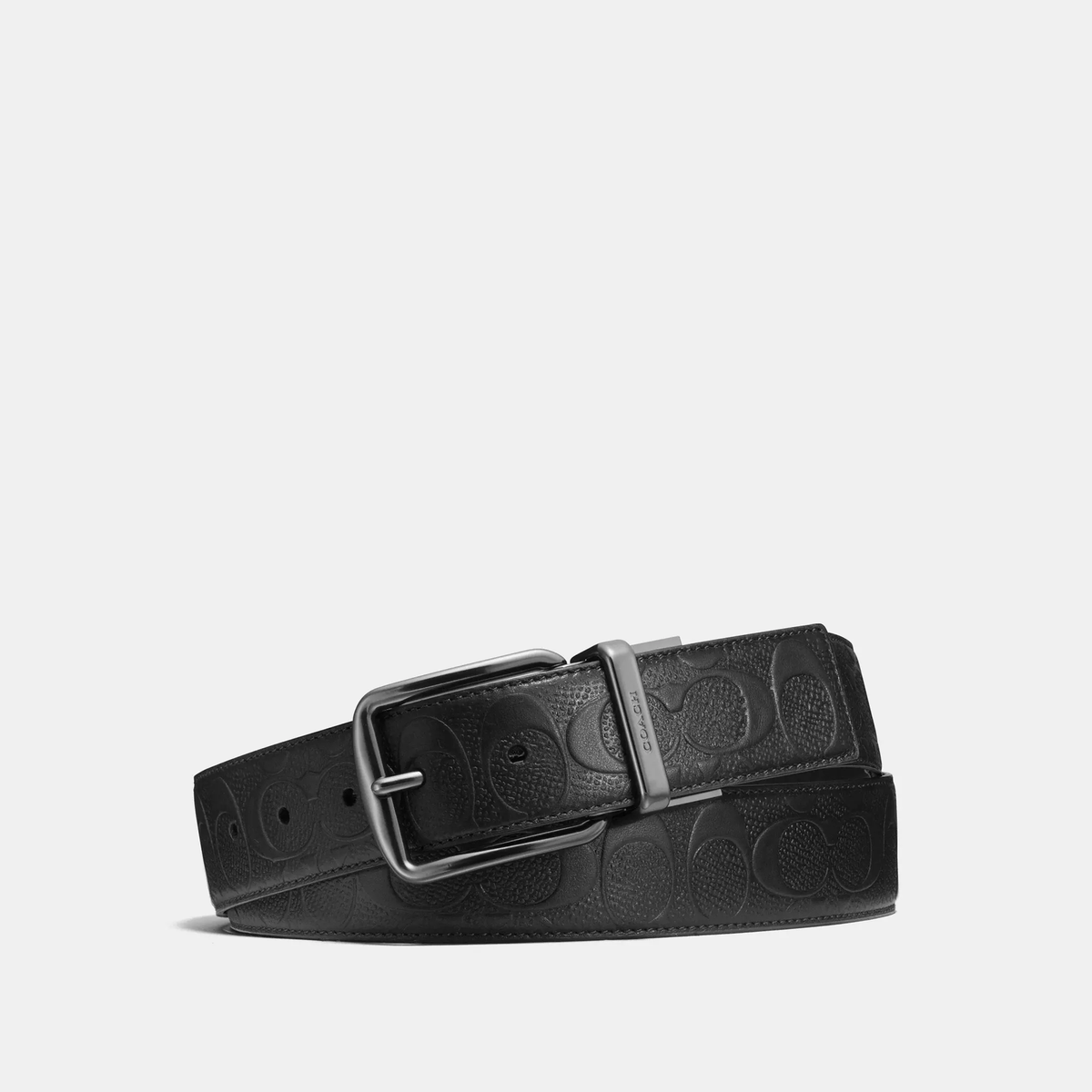C-O-A-C-H BELT F55157 REVERSIBLE BLACK & BLACK MONOGRAM