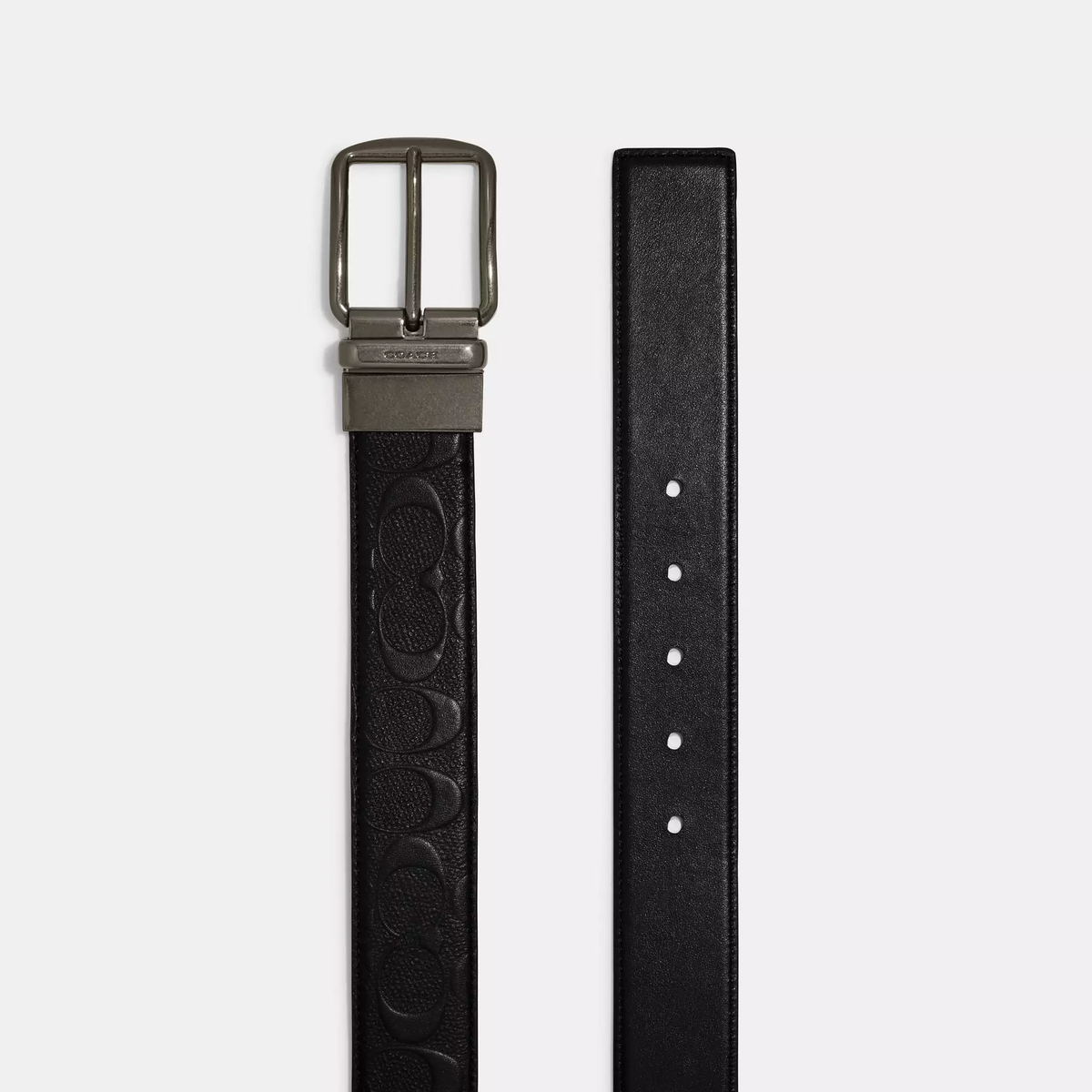 C-O-A-C-H BELT F55157 REVERSIBLE BLACK & BLACK MONOGRAM