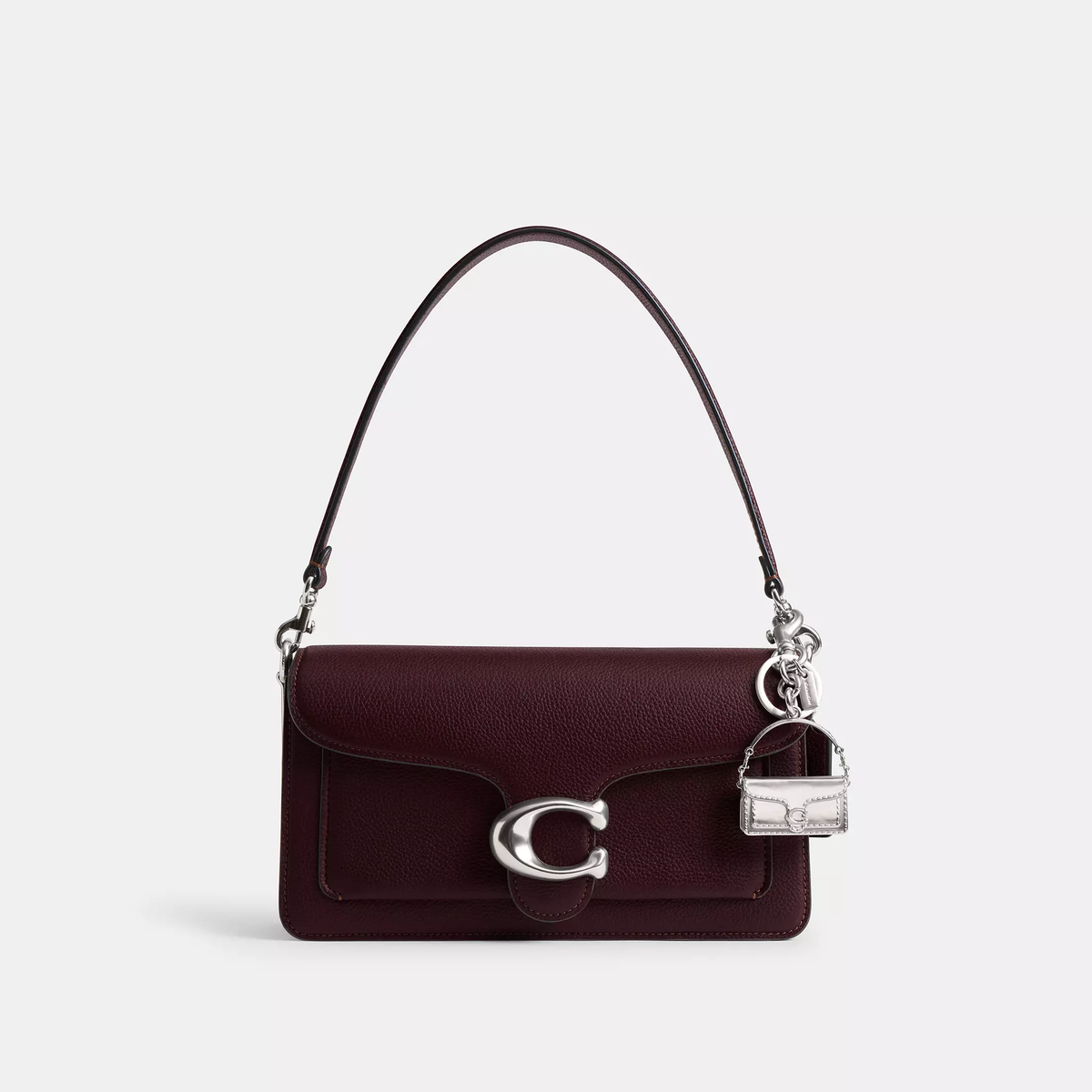 C-O-A-C-H KEY CHAIN SILVER FOR WOMEN