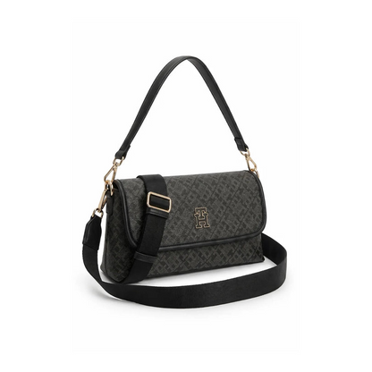 T.o.m.m.y H.i.l.f.i.g.e.r Monoplay Flap Shoulder Bag GRAY&BLACK MONOGRAM FOR WOMEN