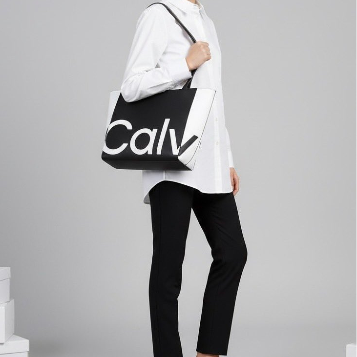 C-A-L-V-I-N K-L-E-I-N SHOULDER BAG H9AE9AP 181 BLACK&WHITE FOR WOMEN