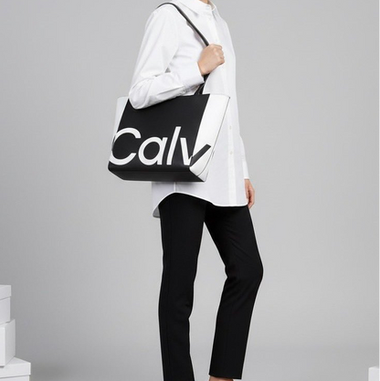 C-A-L-V-I-N K-L-E-I-N SHOULDER BAG H9AE9AP 181 BLACK&WHITE FOR WOMEN