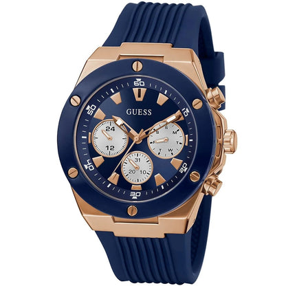 G-U-E-S-S WATCH GW0057G2 DARK BLUE&ROSE GOLD FOR MEN