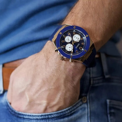 G-U-E-S-S WATCH GW0057G2 DARK BLUE&ROSE GOLD FOR MEN