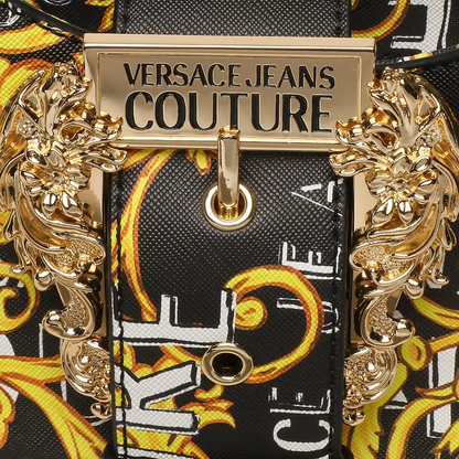 V-E-R-S-A-C-E J-E-A-N-S C-O-U-T-U-R-E CROSSBODY BAG 74VA4BF5 BLACK&YELLOW FOR WOMEN