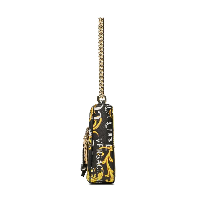 V-E-R-S-A-C-E J-E-A-N-S C-O-U-T-U-R-E CROSSBODY BAG 74VA4BF5 BLACK&YELLOW FOR WOMEN