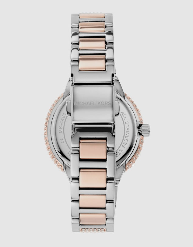 M-I-C-H-A-E-L K-O-R-S WATCH MK4461 SILVER - ROSE GOLD FOR WOMEN