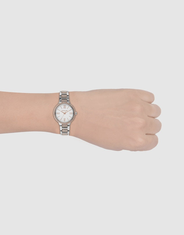 M-I-C-H-A-E-L K-O-R-S WATCH MK4461 SILVER - ROSE GOLD FOR WOMEN