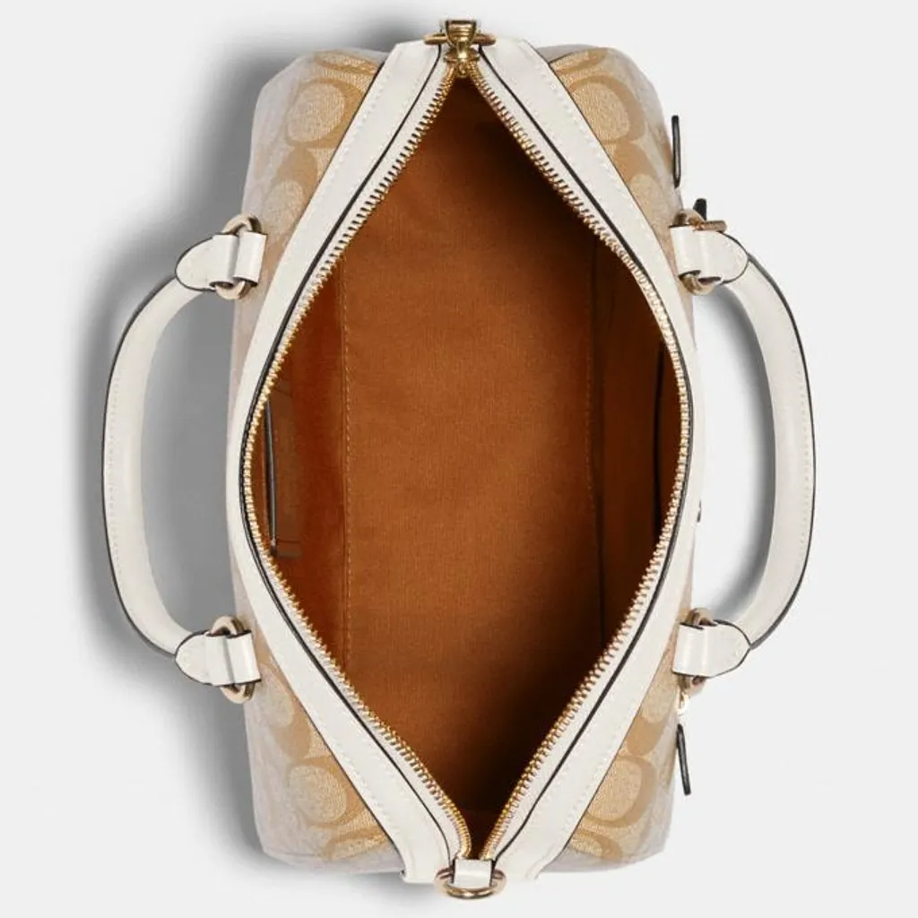 C-O-A-C-H CROSSBODY BAG F83607 BEIGE MONOGRAM&WHITE FOR WOMEN