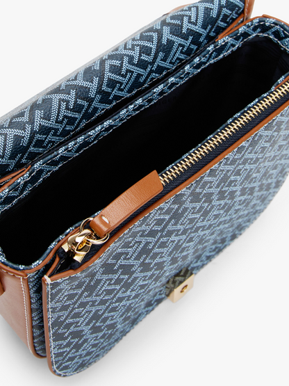 T.O.M-M.Y H.I.L.F-I.G.E.R CROSSBODY BAG HAVAN&BLUE MONOGRAM (Space Blue) FOR WOMEN