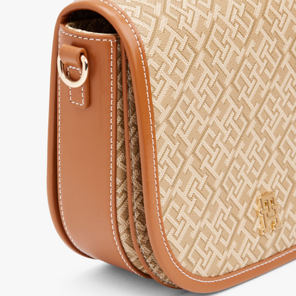 T.O.M-M.Y H.I.L.F-I.G.E.R CROSSBODY BAG HAVAN&BEIGE MONOGRAM (Sandalwood) FOR WOMEN