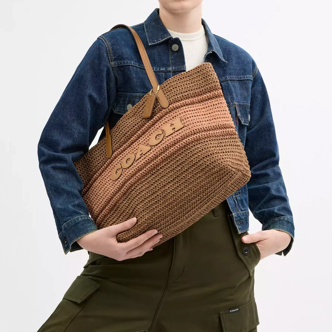 C-O-A-C-H SHOULDER BAG  BEIGE FOR WOMEN