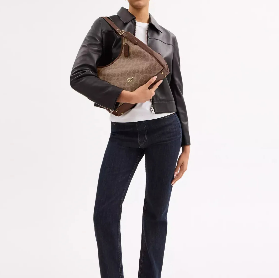 C-O-A-C-H SHOULDER BAG CAQ87 BROWN&HAVAN MONOGRAM FOR WOMEN