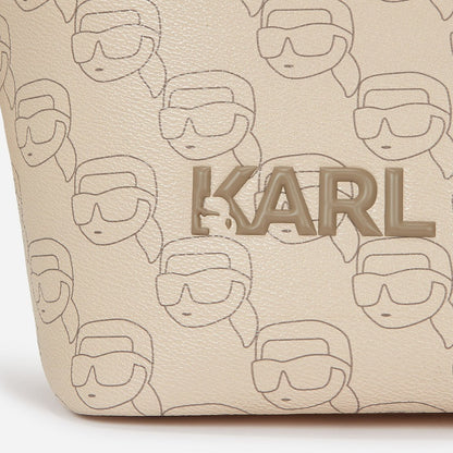 K.A-R.L L.A.G.E-R.F.E.L.D TOTE BAG Beige(MUAD) FOR WOMEN