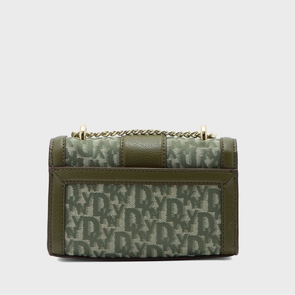 D-K-N-Y CROSSBODY BAG GREEN MONOGRAM FOR WOMEN