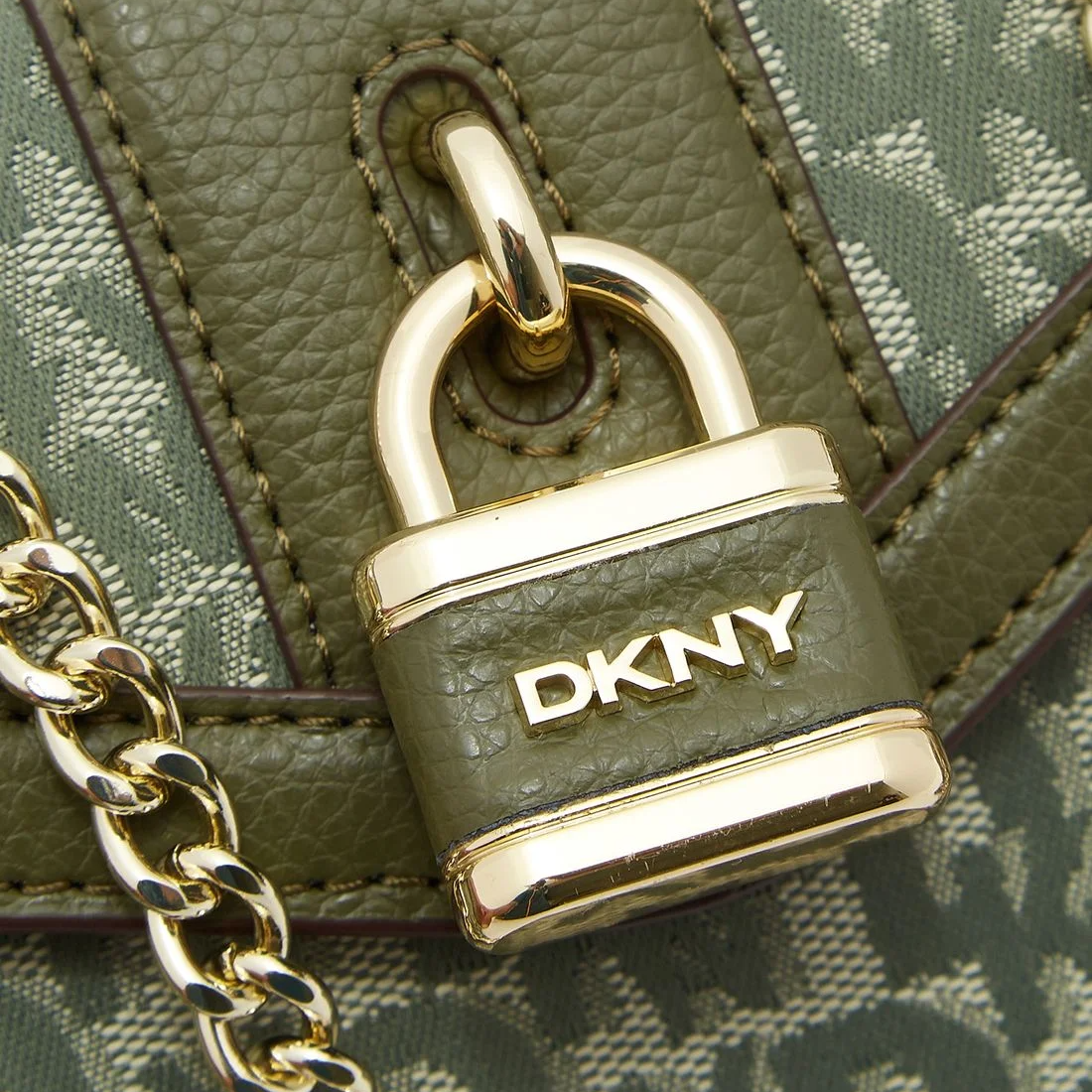 D-K-N-Y CROSSBODY BAG GREEN MONOGRAM FOR WOMEN
