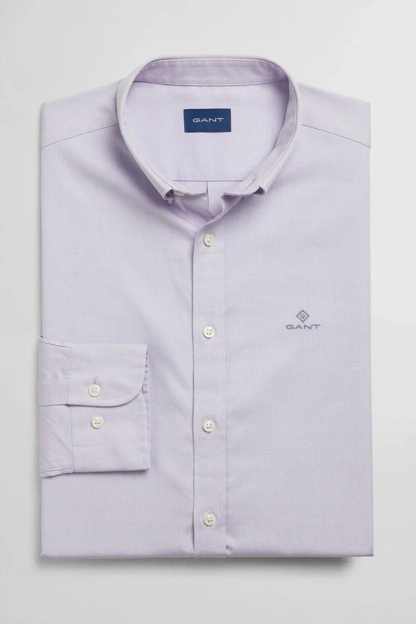 G.a.N-T. Regular Fit Shirt Long Sleeves Pale Purple
