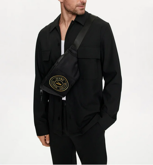 V-E-R-S-A-C-E J-E-A-N-S C-O-U-T-U-R-E BELT BAG