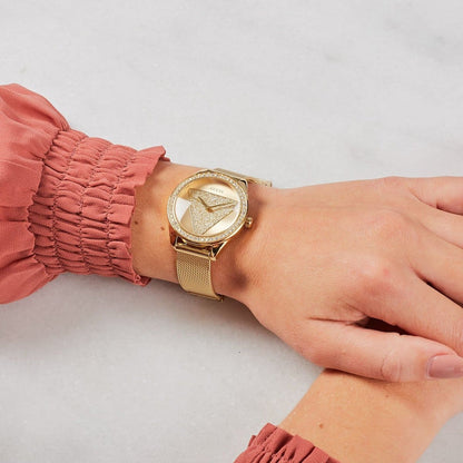 G-U-E-S-S WATCH W1142L2 GOLD FOR WOMEN